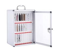 Aluminum Mobile Phone Storage Cabinet with 60 Compartments Wall-Mounted for Classrooms Offices Schools Secure Silver Finish and Stylish Silver-24