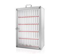 Aluminum Mobile Phone Storage Cabinet with Lock & Handle Wall-Mounted for Home Office Classroom 12/24/36/48/60 Slots Cell Phone Holder 40x20x60cm/16x8x24in