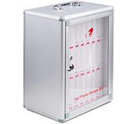 Aluminum Mobile Phone Storage Cabinet with LockPerfect for Conferences Schools & Students16.5 x 20 x 26.5 cm Secure Organizer for Devices