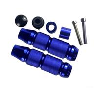 Aluminum Most Non-slip Footrests with -textured Fit - Motorcycle for Front/rear Motorcycles and Electric Vehicles Alloy Mountable Black/silver/gold/blue/red(BLUE)