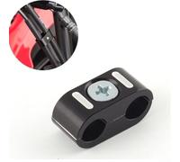 Aluminum Motorcycle Brake Hose Clamp - Hydraulic Brake Line Holder for Clutch & Brake Cables, 2.5 x 1.2 cm, Black