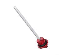Aluminum Motorcycle Dipstick with Enhanced Grip for Accurate Oil Level Readings, Suitable for Various Models (Red)