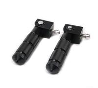 Aluminum Motorcycle Footrest with 90° Folding Support Rod, 8mm Mount Compatibility, Heavy-Duty Off-Road For ATV/UTV Foot Pegs for Enhanced Stability(BLACK)