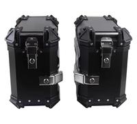 Aluminum Motorcycle Side Suitcases - 38L Luggage Pair with Mounting Holder and Waterproof Security Locks