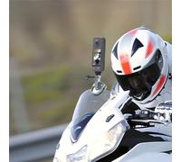 Aluminum Motorcycle Windscreen Clamp Mount For Insta360 For x5 X4 X3 Action Camera Adjustable Angle Secure Grey Finish Riding Vlog Recording
