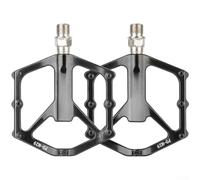 Aluminum MTB Pedals 125mm Dual Bearings Non-Slip | 12 integrated pins per pedal, wide platform 125x100mm, max grip, wet mud trails, secure footing