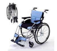 Aluminum Multifunctional Manual Wheelchair,Lightweight Foldable Transport Chair,Extra-Wide Bariatric Wheelchair,Portable Compact Travel Wheelchairs for Elderly