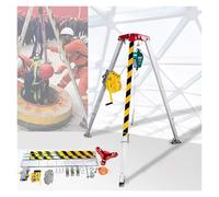 Aluminum Multifunctional Rescue Tripod Systems Portable Retractable Lifting Support for Confined Space, Fall Protection Safty Tripod Kit Emergency Life Saving Equipment,