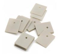 Aluminum Nitride Ceramic Thin Sheet with Holes - 100pcs, 0.6/1mm Thickness, Multiple(17mmx22mmx0.6mm)