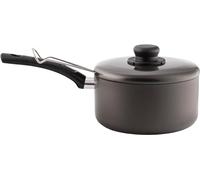 Aluminum Non Stick Chip Pan | Anti Slip Soft Handle | Cooking Pots & Pans | Perfect for Kitchen & Restaurant | Multi Purpose Chef's Choice Fry Saucepan with Lid & Wire Basket - P037 (20cm)
