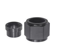 Aluminum Nut and Sleeve Hardlines Tube Fitting for Various Pipe Size From 4AN Up to AN12 Automotive Applications Hardlines Compression Fitting Adapter