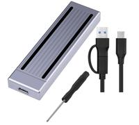 Aluminum NVMe Enclosure For PCIe Solid Disk With M Key/M&B Key Interfaces Compatibility And Multicolor Argb Lighting NVMe Ssds Enclosure