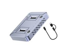 Aluminum NVMe Solid Disk Cloner Dock Double Bay Drive Offline Clone Case USB3.2 20Gbps NVMe Solid Disk Cloner