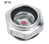 Aluminum Oil Level Sight Glass Gauge with Tempered Glass for Air Compressor, NPT Thread Sizes M10 M12 M14 M16 M18 M20, Compatible with CNC Hydraulic Press Pump