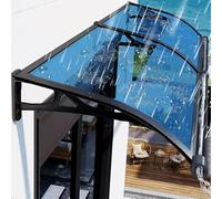 Aluminum Outdoor Canopy ning 100x320cm UV Rain Shelter with Easy Inll Cover Blue e Protect for Front Door & Outdoor Spaces