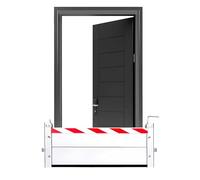 Aluminum Outdoor Flood Prevention Water Barriers - 266cm Long Detachable Exterior Garage Doors Flood Protection Barrier - Reusable Flood Defence Barriers for Home(266 * 40cm)