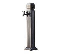 Aluminum Outdoor Garden Water Column, Column Type Outdoor Water Column with Double Nozzle Faucet for Irrigation, Car Washing(Medium)
