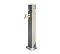 Aluminum Outdoor Water Column with Double Outlet Faucet 80cm Vertical Garden Watering Station for Irrigation and Cleaning Durable Garden Faucet System