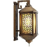 Aluminum Outdoor Waterproof Wall Sconce Patio Lighting Fixture Simple Antique Lantern Villa Door Hall Aisle Fence Garden Villa Wall Lamp Decor Home Decor Wall Lamp (One Color Height56cm)