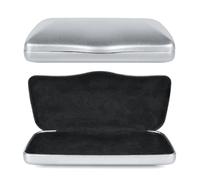 Aluminum Oversized Sunglasses Case Compatible with Ray-Ban RB3025 RB3026 | Hard Aluminum Alloy Shell, Soft Plush Lining, Metal Hinges With Spring Switch, Fits Most Oversized Glasses, Cloth Included