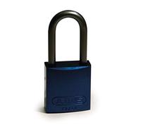 Aluminum Padlock with Aluminum Shackle, 40mm x 89mm x 19mm, Blue, Pack of 6