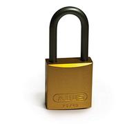 Aluminum Padlock with Aluminum Shackle, 40mm x 89mm x 19mm, Yellow, Pack of 6