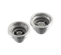 Aluminum Pagoda Pulley Wheel 14mm and 22mm 5-Step Transmission Pulley for Benchtop Drill Press Compatible with A Type V-Shaped Timing Belt Silver(2pcs set)