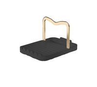 Aluminum Pan Lid Holder Spoons Pot Cover Rests Spatula Stand Kitchen Convenience Utensils Tools Accessories,Black-Gold
