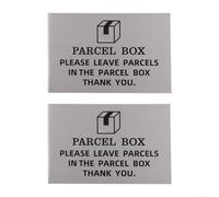 Aluminum Parcel Box Sign 15 x 10 cm - Waterproof Rust-Resistant Safety Placard for Delivery Notices, Mail Collection & Package (2PCS)