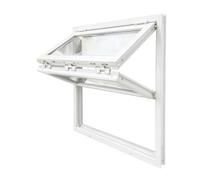 Aluminum Pass Through Window, Vertical Fold Up Concession Serving Window | Tempered Glass Folding Window Frame Kit for Food Trucks, Mobile Homes, Kitchen Bars & Sheds(White,H27.6xW15.7in/70x40cm)