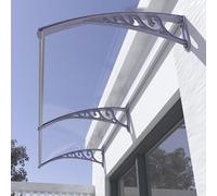 Aluminum Patio Awning with Polycarbonate Cover - UV, Rain & Snow Protection for Front Door, Stylish White 80x120 cm, Outdoor Shade Solution