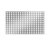 Aluminum Perforated Metal Sheets, 304 Stainless Steel Perforated Metal Sheet Ventilation Grate Panel Silver Multiple Sizes(8mm Mesh,15x15cm)