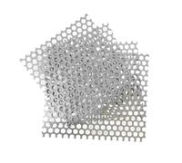 Aluminum Perforated Metal Sheets, 304 Stainless Steel Perforated Sheet Silver Multiple Sizes 1-10mm Holes(8mm Mesh,30x30cm)