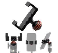 Aluminum Phone Holder,Compatible with 1.9-3.6 inch Smartphones, with 1" Ball Head Adapter, for RAM mounts B Size Double Socket arm