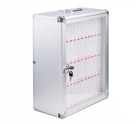 Aluminum Phone Storage Box Wall-Mounted with 12/24/36/48/60 Slots Thick Design for Mobile Devices Ideal for Offices and Homes (48 Slots)