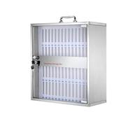Aluminum Phone Storage Cabinet with Handle & Security Lock - Mobile Device Management Solutions for Schools Offices Conferences & Classrooms
