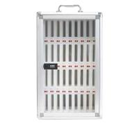 Aluminum Phone Storage Cabinet with Lock, 12/24/36/48/60 Slots, Portable Phone nizer, Secure Charging Station, Silver Color for 4US Phones