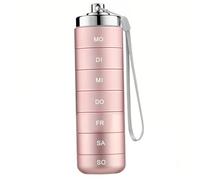 Aluminum Pill Organizer 7 Day - Stackable Metal Pill Box with Spin Lock, Waterproof Daily Medicine Case for Travel Outdoor Gym First-Aid, Style-2
