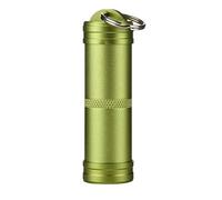 Aluminum Pill Organizer Box Keychain Waterproof 3 Colors Pill Container Portable Pill Keychain Aluminum Pill Bottle for Pill Holder Outdoors Camping Traveling Green(1 pcs)