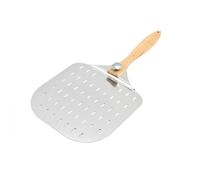 Aluminum Pizza Peel, 12 inch Pizza Paddle Pizza Shovel Pizza Oven Accessories, with Foldable Wood Handle Premium Pizza Paddle for Baking Homemade Pizza and Artisan Breads