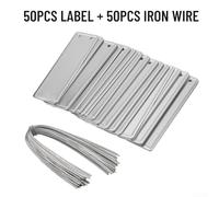 Aluminum Plant Labels Double Sided Metal Tags with Iron Wire for Secure Hanging on Plants and Trees Waterproof for Outdoor Gardening