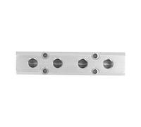 Aluminum Pneumatic Manifold Air Distribution Block, G1/2 Supply Port, G1/4-Inch Output Port, Air Coupler Fast Connector, Inline Manifold Block Splitter, Easy to Install, No Air Leakage(4 Way)