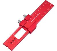 Aluminum Pocket Rule Woodworking Ruler Precision, Metal Slide Stop Marking Ruler Metric Inch Measuring Wood Working Scribing Rulers Measure Tool, Woodwork Adjustable Sliding Ruler (H160)