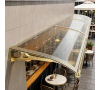 Aluminum-Polycarbonate Door Canopy Durable UV-Resistant Awning with Drainage Groove Modern Design for Entryway Balcony or Terrace Impact-Resistant up to 300 KG