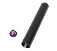 Aluminum Pool Cue Extension, Matte Design for Enhanced Grip and Accurate Shots, Lightweight Portable with Seamless Connection for Nine Ball Players (Black Violet Bumper)