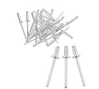 Aluminum Pop Rivets - Heavy Duty,100PCS Closed End Carbon Steel Mandrel Blind Rivets, 3.2x10mm Dome Head Blind Rivets,with Open End for Metal, Furniture,Storage Box, Marine Use