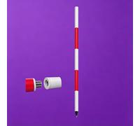 Aluminum Prism Pole - Measuring Rod, Heavy-Duty Detachable Centering Rod 2M 3M 5M for Site Survey, Construction Marking & Engineering Work(2m/6.56ft)