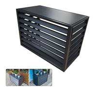 Aluminum Privacy Screen for Air Conditioner Units Outdoor AC Cover Trash Can Concealer Easy to Assemble Stylish White Design for Home & Patio Use