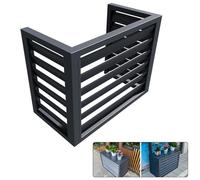 Aluminum Privacy Screen for Air Conditioner Units Outdoor AC Cover Trash Can Concealer White Easy Installation WeatherResistant Design Backyard Decor