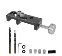 Aluminum Profile Drill Guide Access Hole Drill Jig with M8 and M10 Step Drills Bits Double Hole Profile Drilling Guide Access Screw Puncher for 20 30 40 60 90Series Aluminum Profiles for Engineer